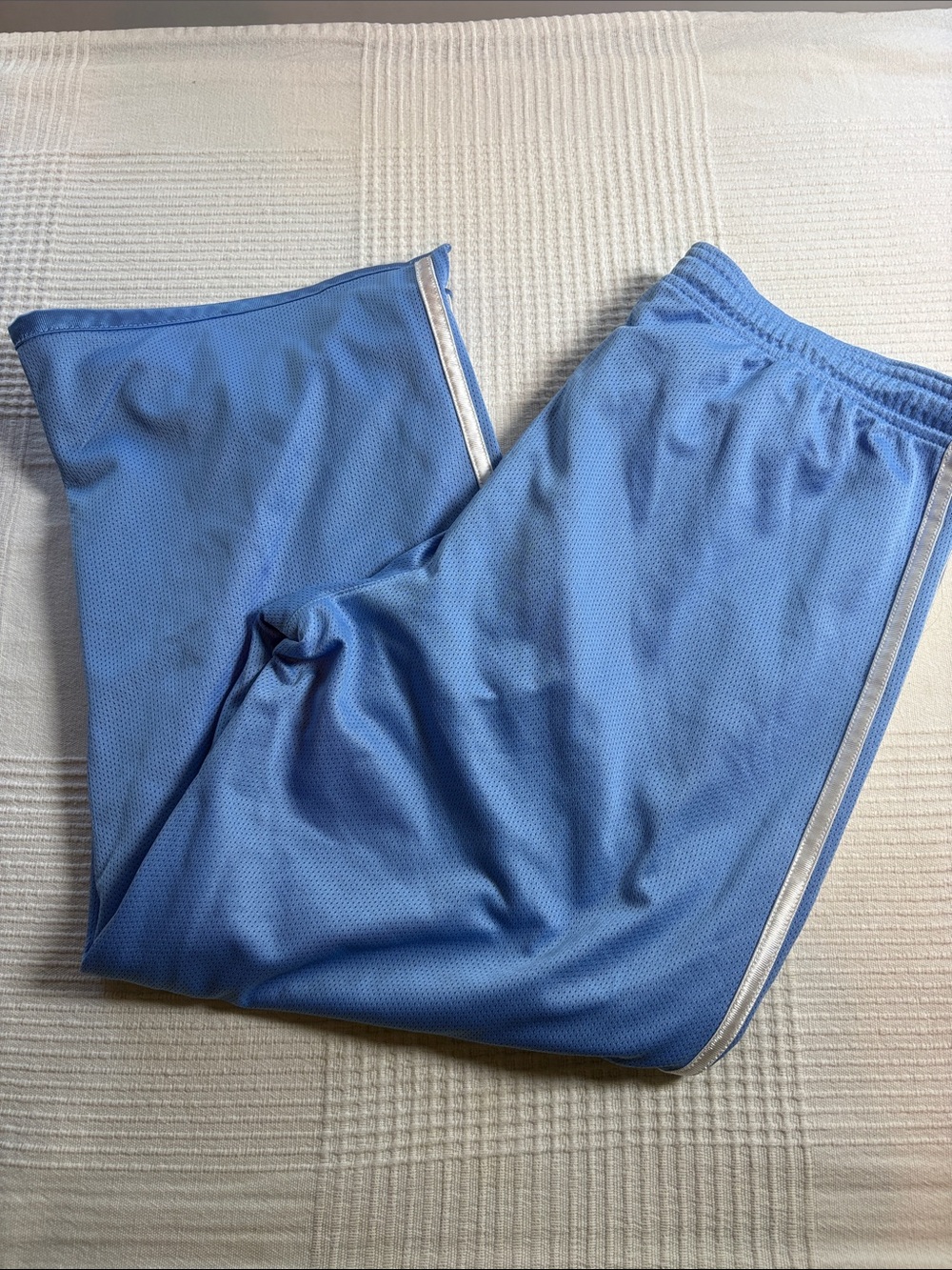 adidas Sky Blue Track Pants with white Side Trim